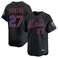 MATTH NY.Mets #27 Mark Vientos Player Black Alternate Home Limited Stitched Jerseys