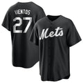 MATTH NY.Mets #27 Mark Vientos Player Black Home Game Stitched Jerseys