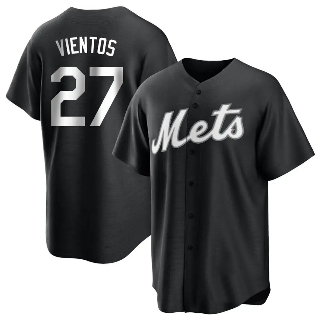 MATTH NY.Mets #27 Mark Vientos Player Black Home Game Stitched Jerseys