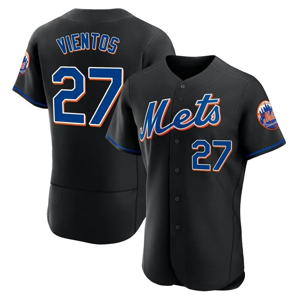 MATTH NY.Mets #27 Mark Vientos Player Black Replica Home Limited Elite Stitched Jerseys