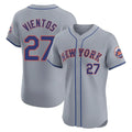 MATTH NY.Mets #27 Mark Vientos Player Gray Road Limited Elite Home Stitched Jerseys