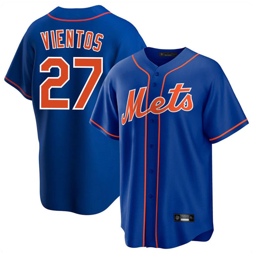 MATTH NY.Mets #27 Mark Vientos Player Royal Home Game Stitched Jerseys