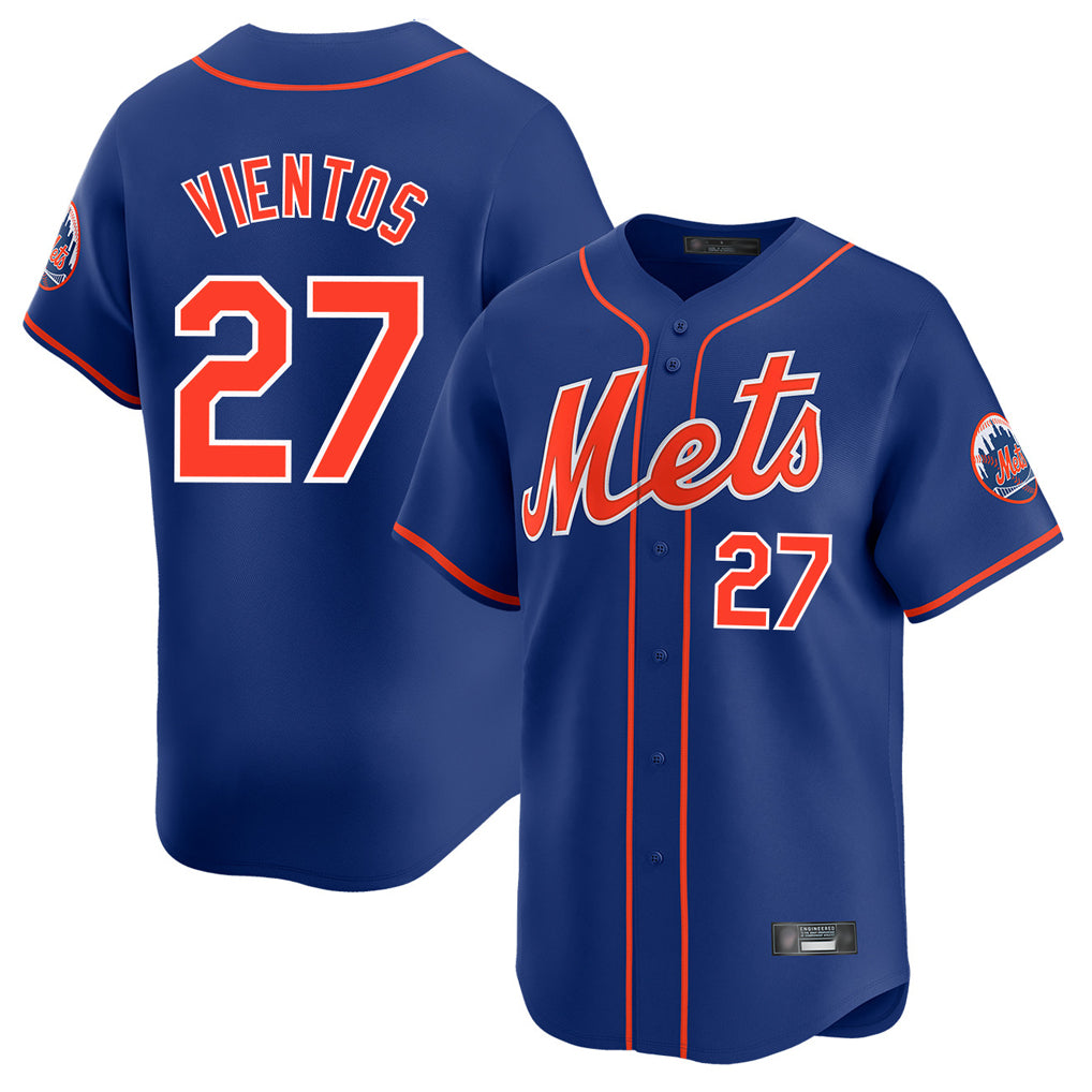 MATTH NY.Mets #27 Mark Vientos Player Royal Home Limited Stitched Jerseys