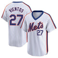 MATTH NY.Mets #27 Mark Vientos Player White Cooperstown Collection T-shirt Game Stitched Jerseys