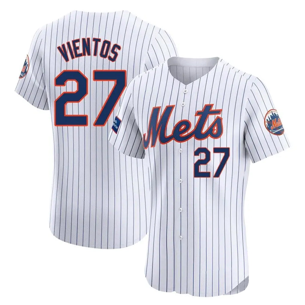MATTH NY.Mets #27 Mark Vientos Player White Home Limited Elite Stitched Jerseys