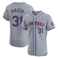 MATTH NY.Mets #31 Mike Piazza Player Gray Road Limited Elite Home Stitched Jerseys