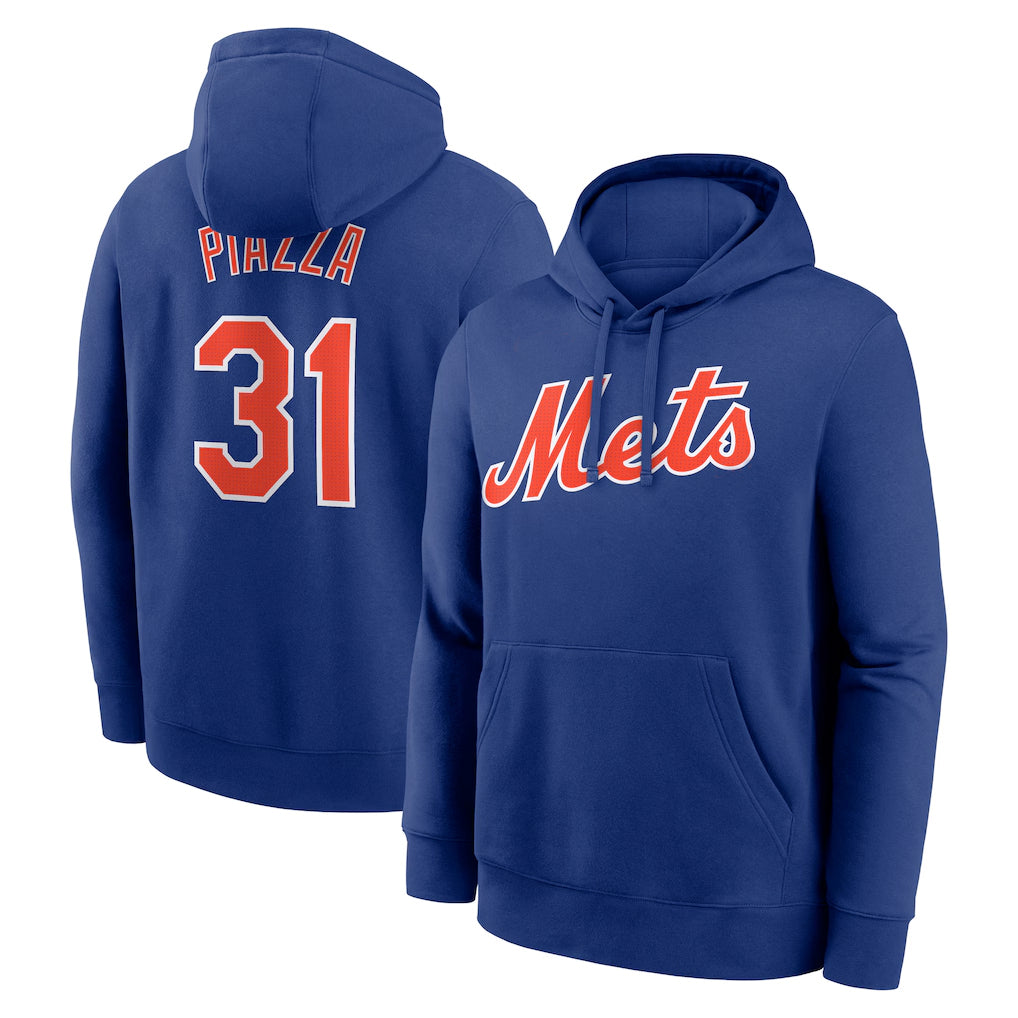 MATTH NY.Mets #31 Mike Piazza Player Royal Club Pullover Hoodie Game Stitched Jerseys