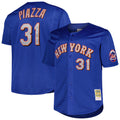 MATTH NY.Mets #31 Mike Piazza Player Royal Mitchell & Ness Cooperstown Collection Home Limited Stitched Jerseys