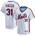 MATTH NY.Mets #31 Mike Piazza Player White Cooperstown Collection T-shirt Game Stitched Jerseys