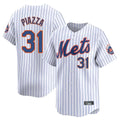MATTH NY.Mets #31 Mike Piazza Player White Home Replica Stitched Jerseys