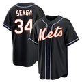 MATTH NY.Mets #34 Kodai Senga Player Black Fashion Out Game Stitched Jerseys
