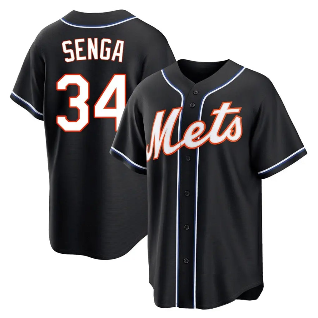 MATTH NY.Mets #34 Kodai Senga Player Black Fashion Out Game Stitched Jerseys