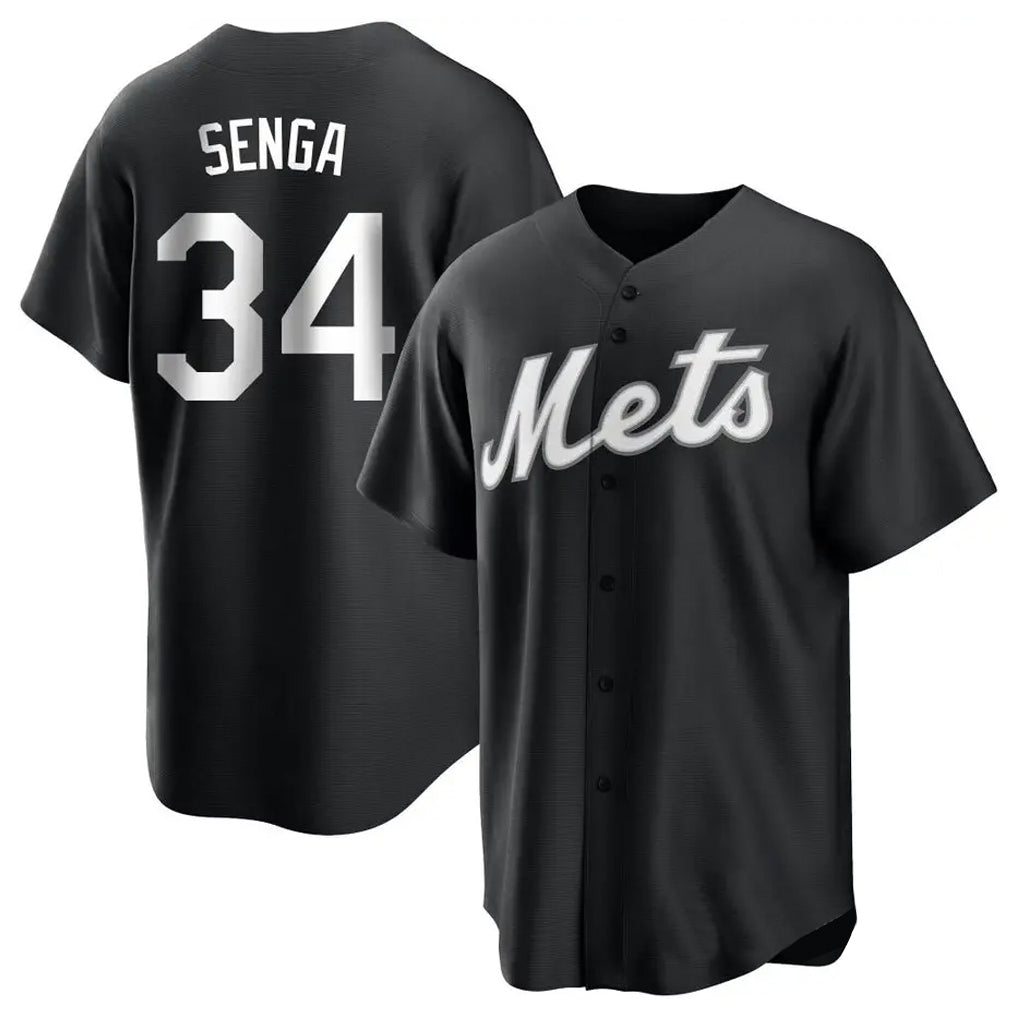 MATTH NY.Mets #34 Kodai Senga Player Black Home Game Stitched Jerseys