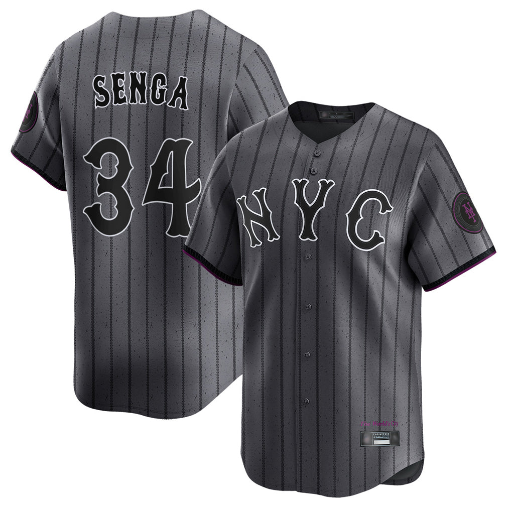 MATTH NY.Mets #34 Kodai Senga Player Gray City Connect Limited Stitched Jerseys