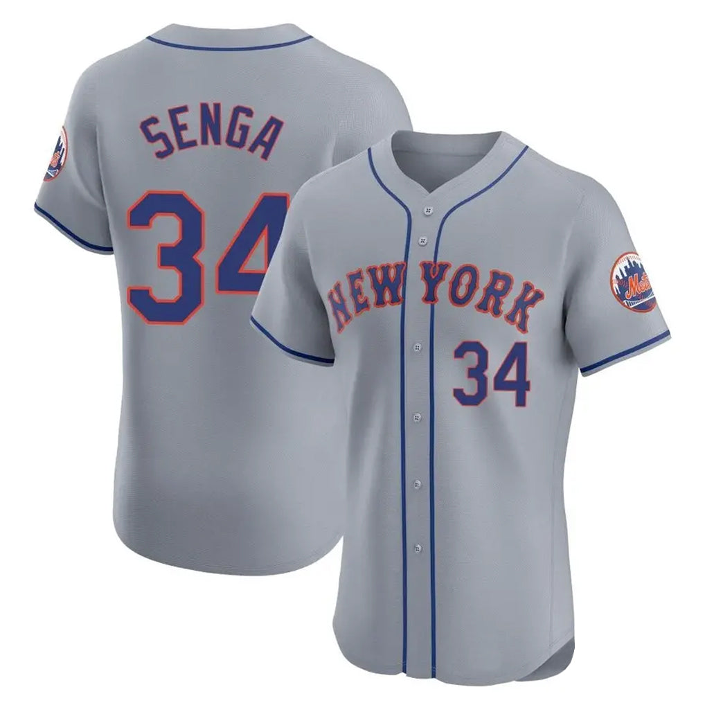 MATTH NY.Mets #34 Kodai Senga Player Gray Road Limited Elite Home Stitched Jerseys