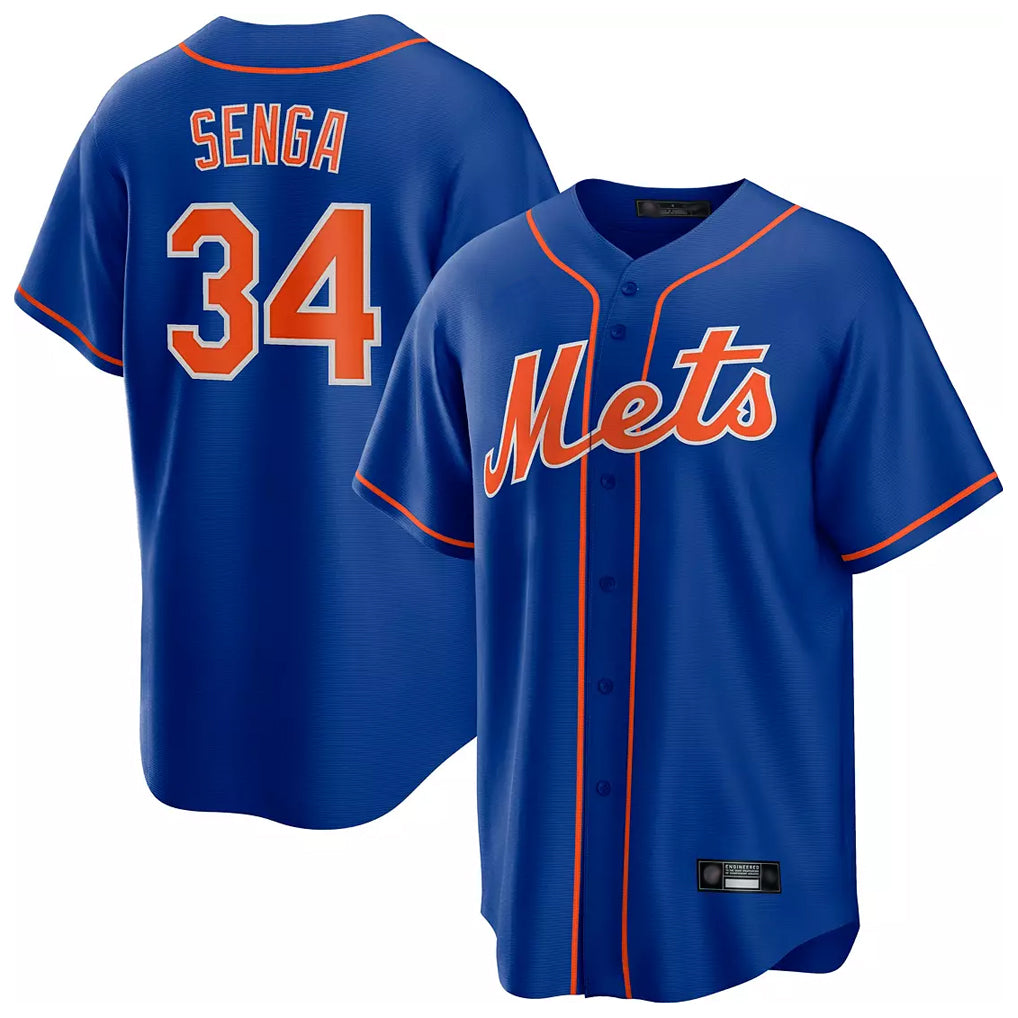 MATTH NY.Mets #34 Kodai Senga Player Royal Home Game Stitched Jerseys