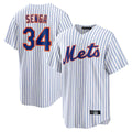 MATTH NY.Mets #34 Kodai Senga Player White Home Replica Stitched Jerseys
