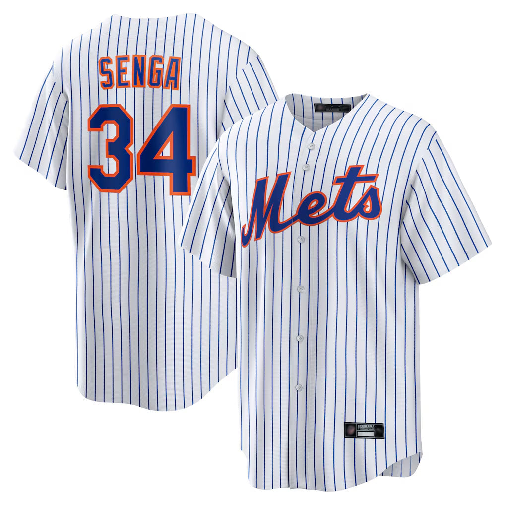 MATTH NY.Mets #34 Kodai Senga Player White Home Replica Stitched Jerseys
