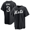 MATTH NY.Mets #3 Carson Benge Player Black Home Game Stitched Jerseys