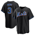 MATTH NY.Mets #3 Carson Benge Player Black Replica Home Game Stitched Jerseys