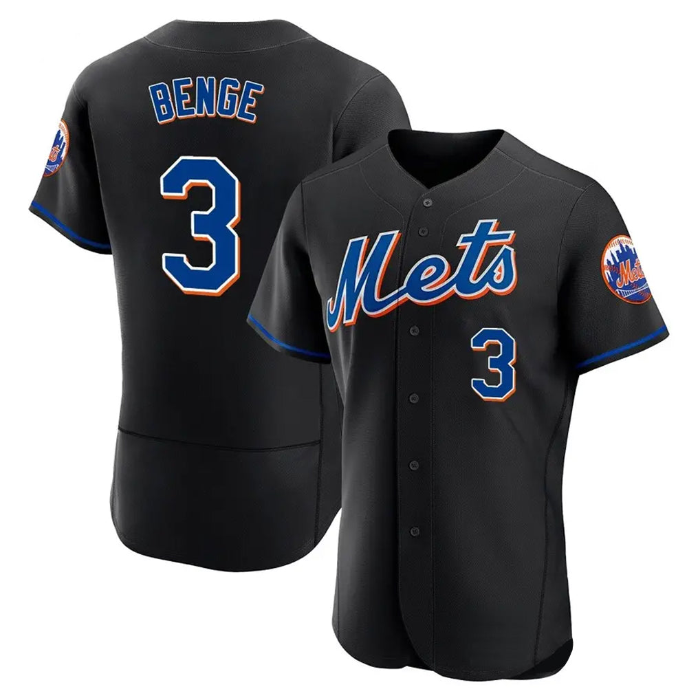 MATTH NY.Mets #3 Carson Benge Player Black Replica Home Limited Elite Stitched Jerseys