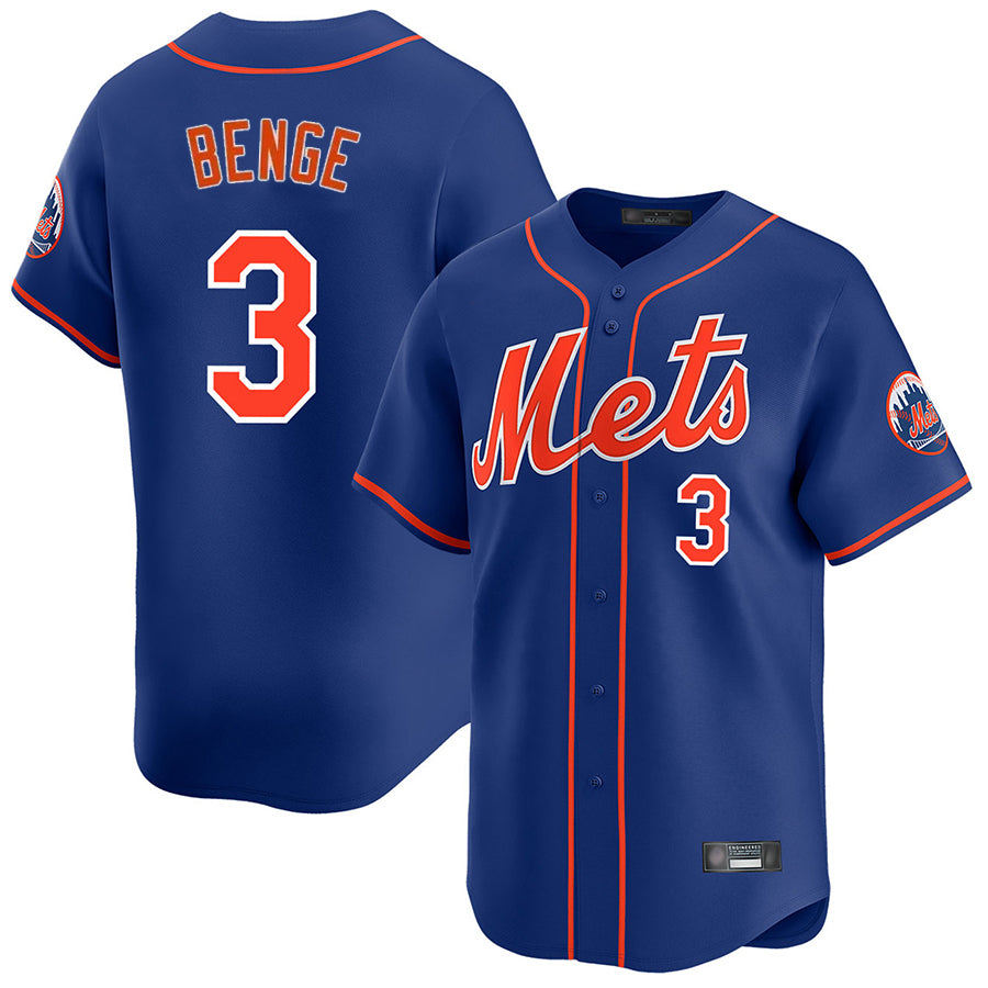 MATTH NY.Mets #3 Carson Benge Player Royal Home Limited Stitched Jerseys