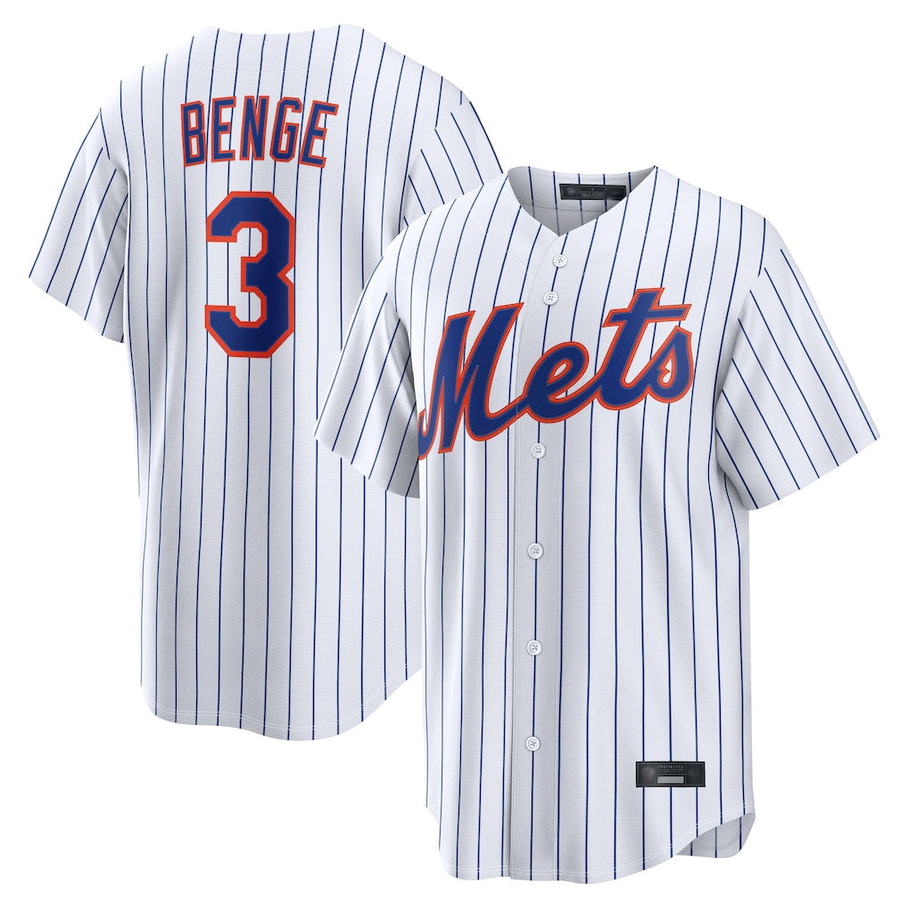 MATTH NY.Mets #3 Carson Benge Player White Home Limited Stitched Jerseys