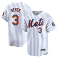 MATTH NY.Mets #3 Carson Benge Player White Home Replica Stitched Jerseys