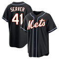 MATTH NY.Mets #41 Tom Seaver Player Black Fashion Out Game Stitched Jerseys