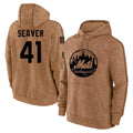 MATTH NY.Mets #41 Tom Seaver Player Brown Club Pullover Hoodie Game Stitched Jerseys