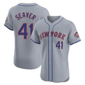 MATTH NY.Mets #41 Tom Seaver Player Gray Road Limited Elite Home Stitched Jerseys