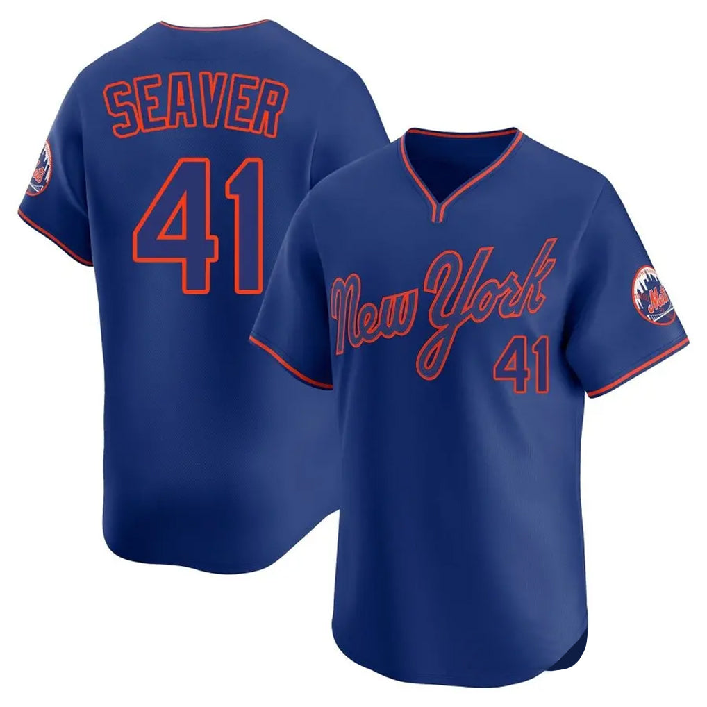 MATTH NY.Mets #41 Tom Seaver Player Royal T-shirt Home Limited Elite Stitched Jerseys