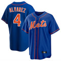 MATTH NY.Mets #4 Francisco Alvarez Player Royal Home Game Stitched Jerseys
