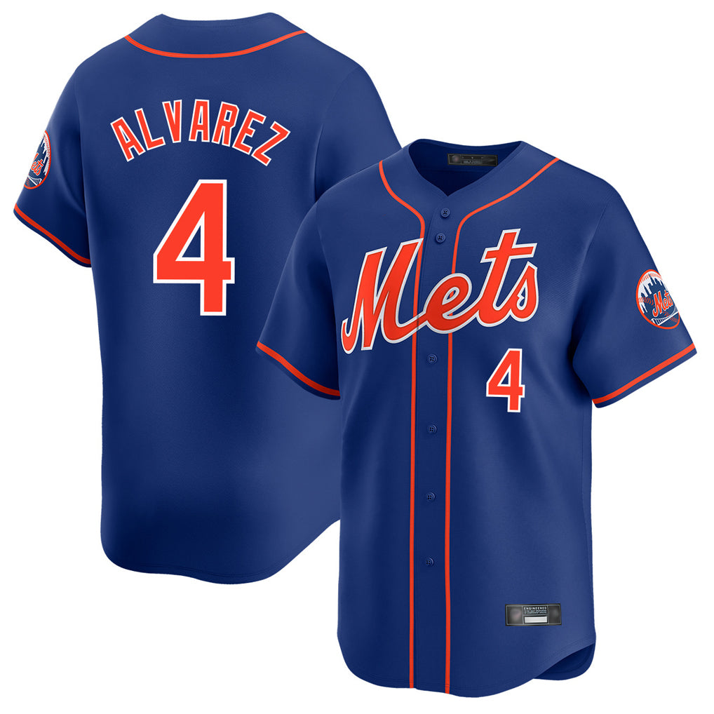 MATTH NY.Mets #4 Francisco Alvarez Player Royal Home Limited Stitched Jerseys