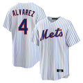 MATTH NY.Mets #4 Francisco Alvarez Player White Home Game Stitched Jerseys