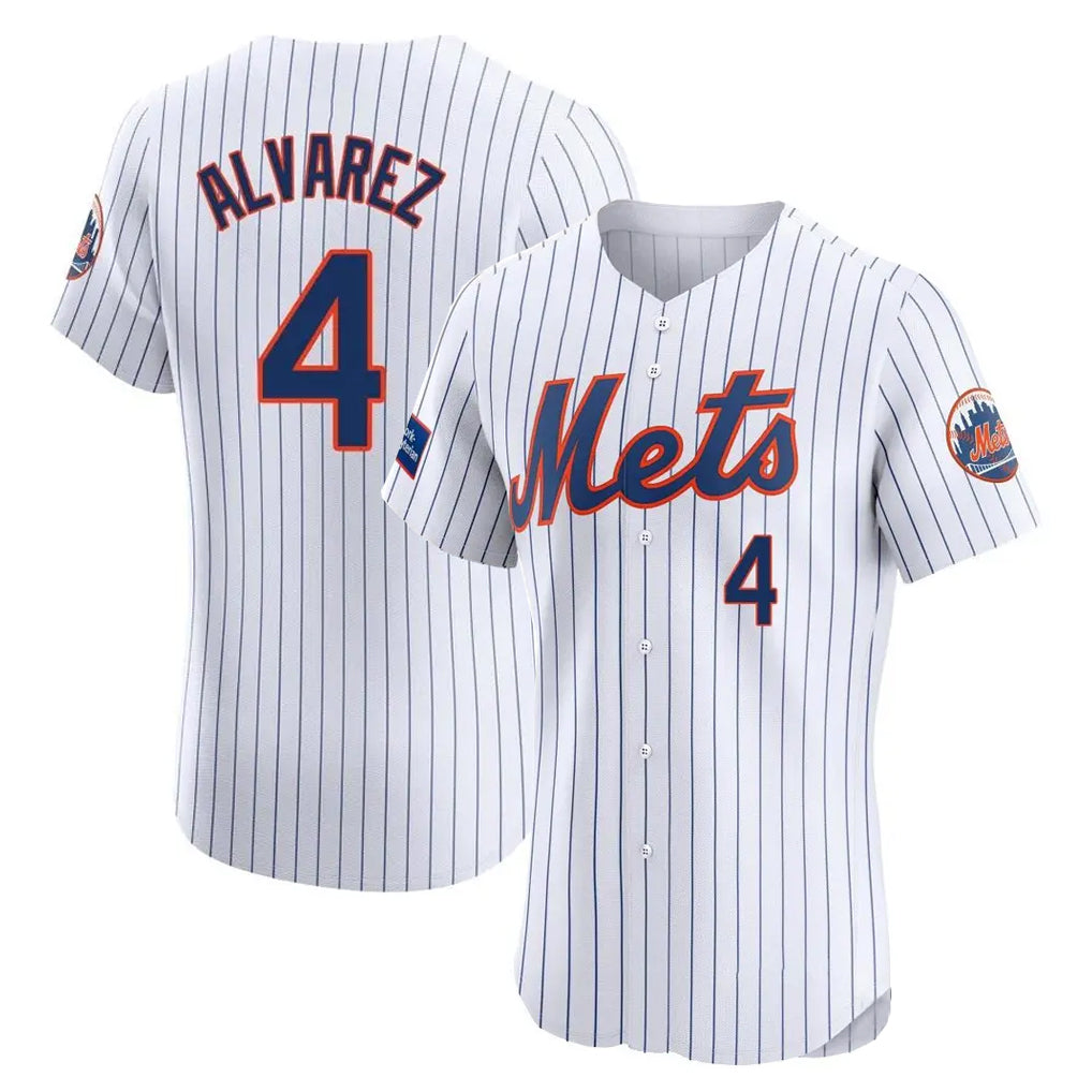 MATTH NY.Mets #4 Francisco Alvarez Player White Home Limited Elite Stitched Jerseys