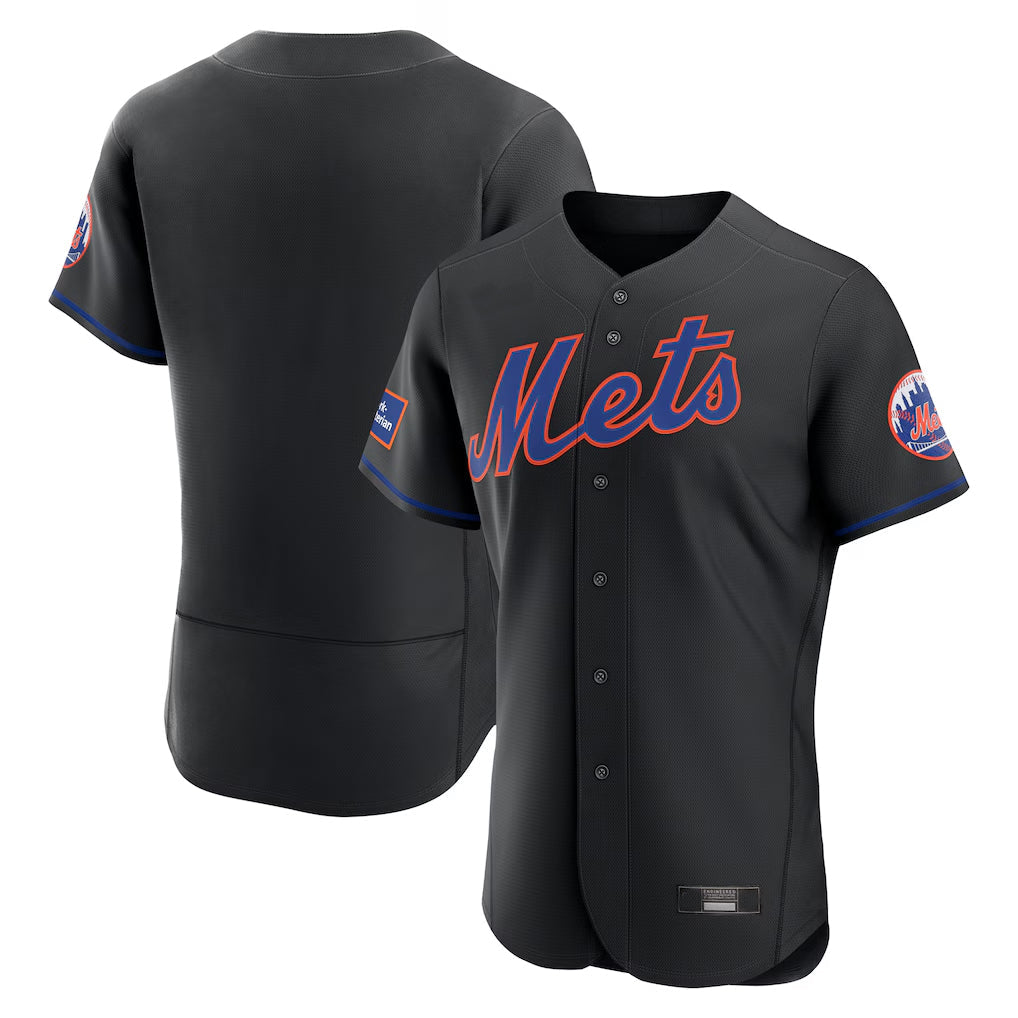 MATTH NY.Mets Blank Player Black Alternate Elite Home Limited Stitched Jerseys