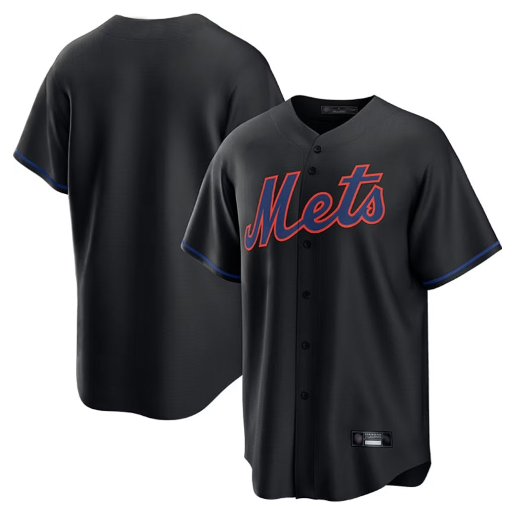 MATTH NY.Mets Blank Player Black Alternate Home Game Stitched Jerseys