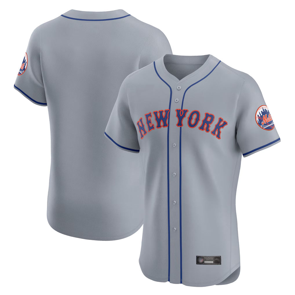 MATTH NY.Mets Blank Player Gray Road Limited Elite Home Stitched Jerseys