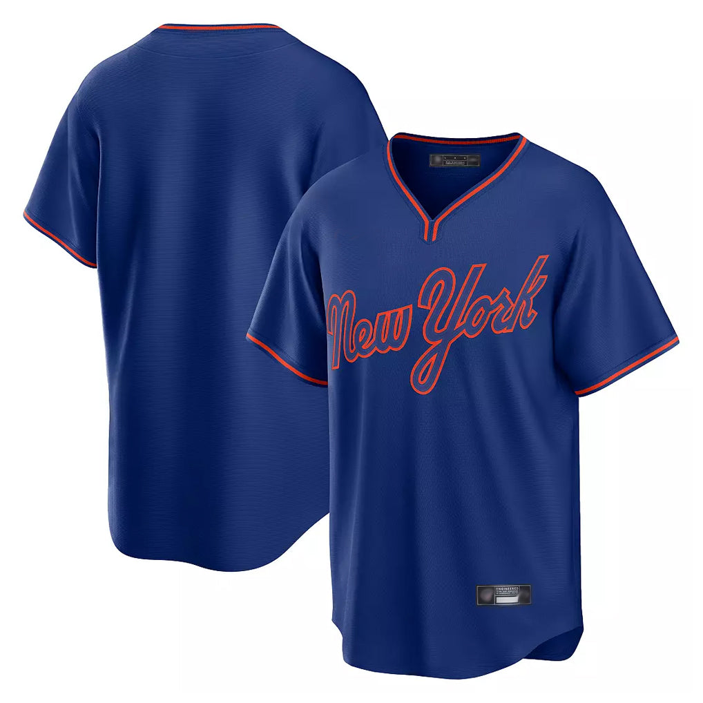 MATTH NY.Mets Blank Player Royal T-shirt Home Game Stitched Jerseys