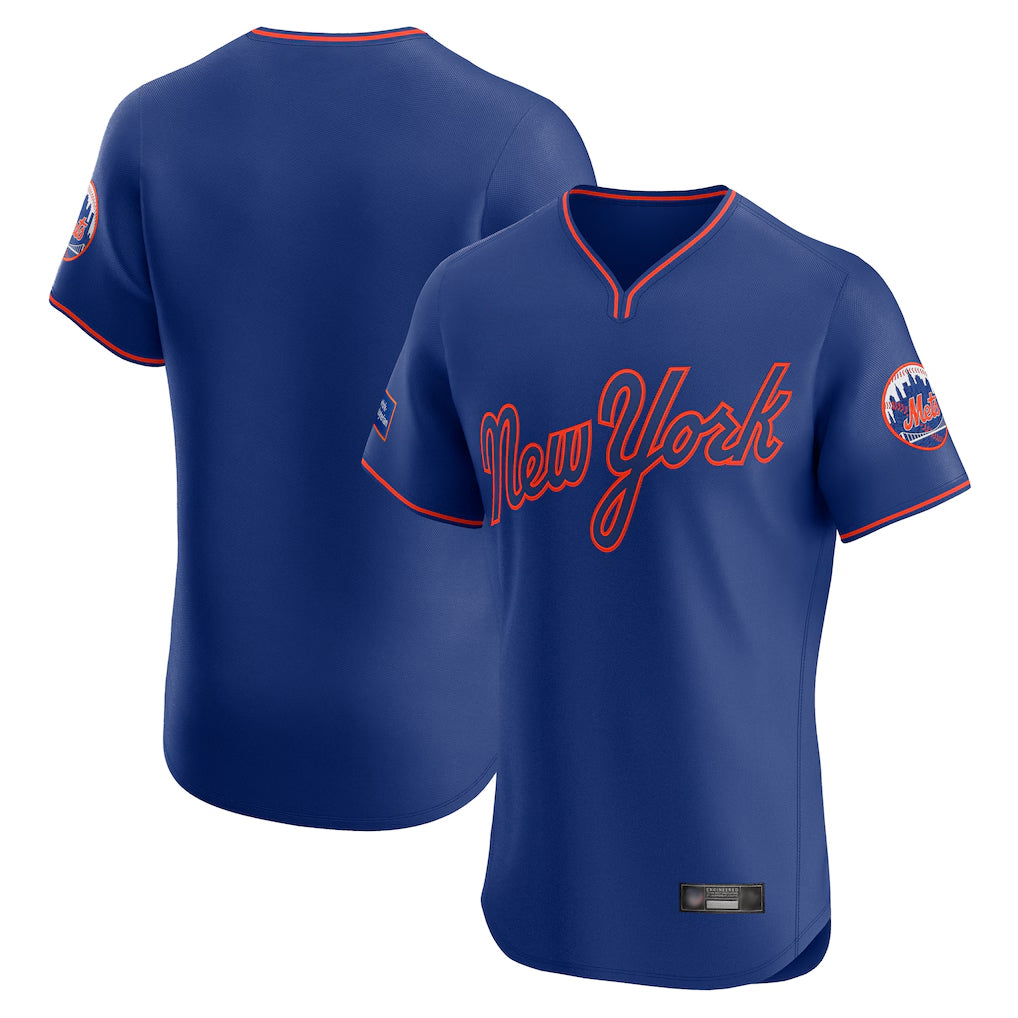 MATTH NY.Mets Blank Player Royal T-shirt Home Limited Elite Stitched Jerseys
