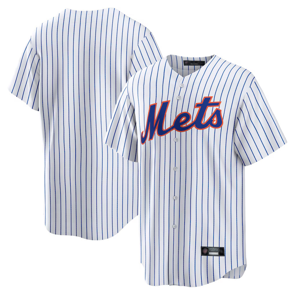 MATTH NY.Mets Blank Player White Home Game Stitched Jerseys