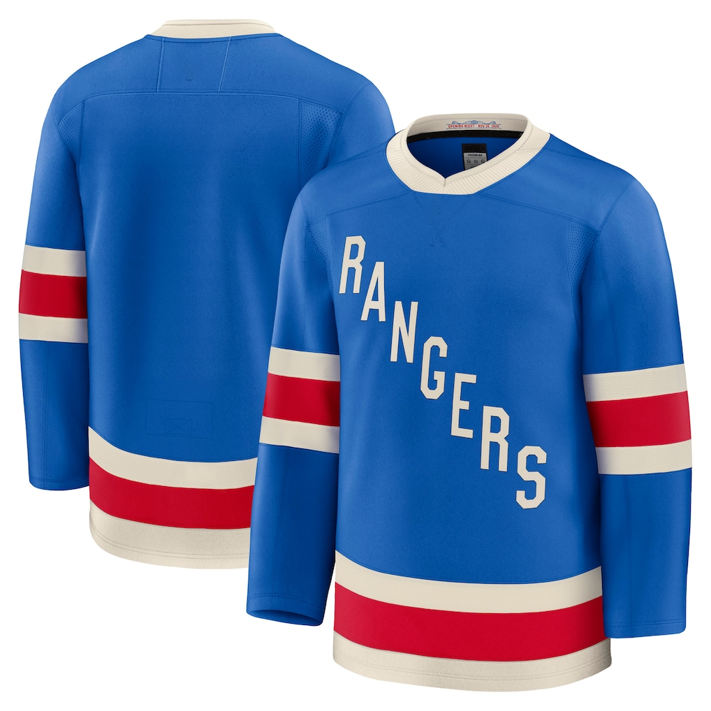 MATTH NY.Rangers Blue Centennial Premium Jerseys