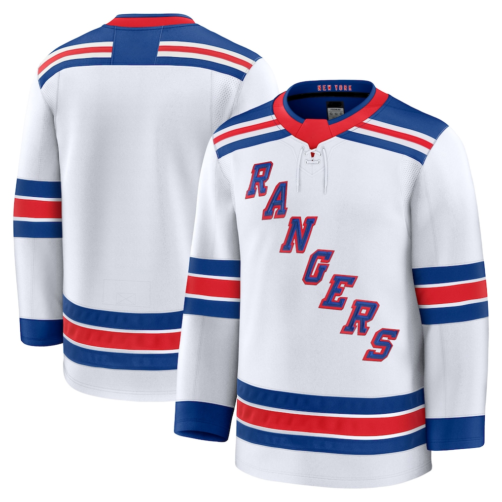 MATTH NY.Rangers White Away Premium Jerseys