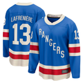 MATTH NY.Rangers #13 Alexis Lafreniere Blue Centennial Breakaway Jerseys