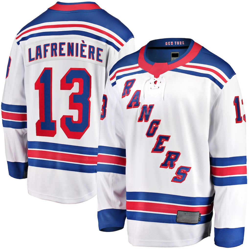 MATTH NY.Rangers #13 Alexis Lafreniere White Breakaway Jerseys