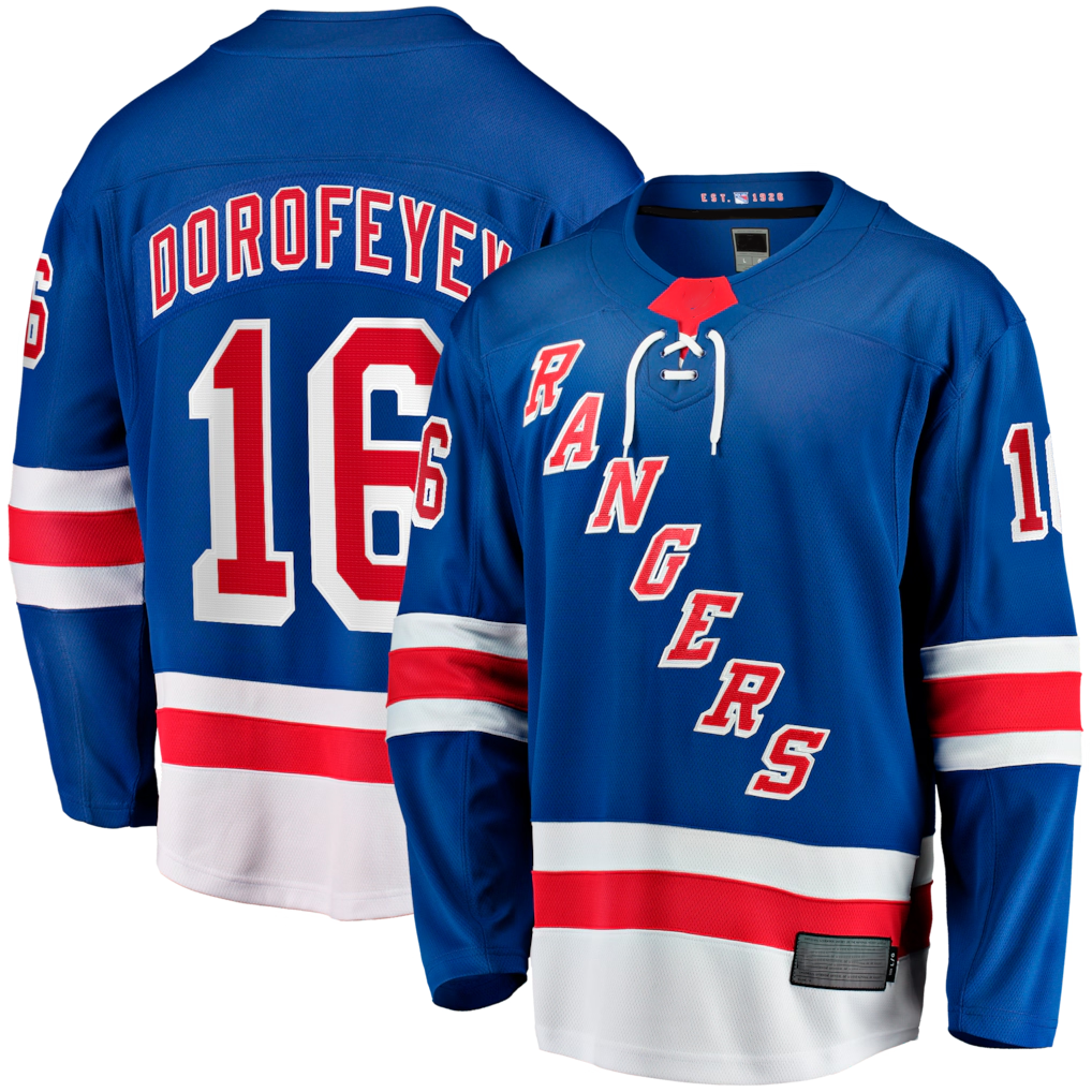MATTH NY.Rangers #16 Pavel Dorofeyev Blue Home Breakaway Jerseys