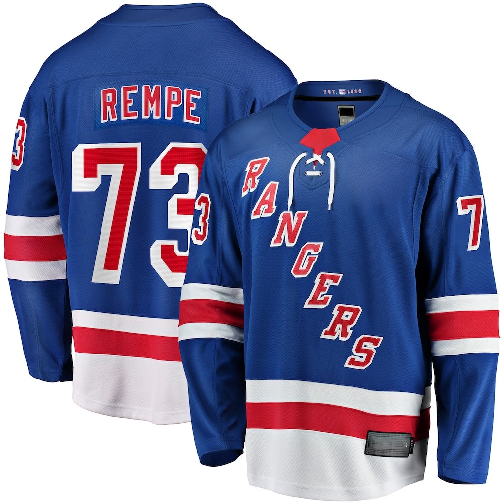 MATTH NY.Rangers #73 Matt Rempe Blue Home Breakaway Jerseys