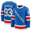 MATTH NY.Rangers #93 Mika Zibanejad Blue Centennial Premium Jerseys