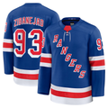 MATTH NY.Rangers #93 Mika Zibanejad Blue Home Premium Jerseys